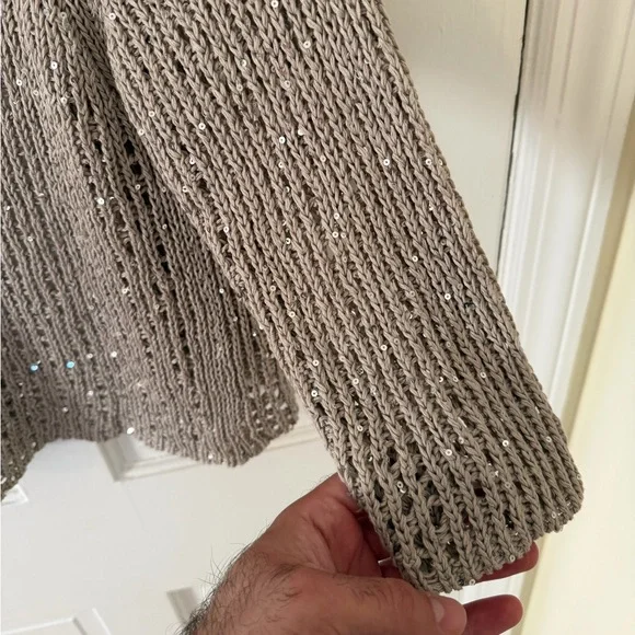 Eileen Fisher knit sequins cardigan - Picture 4 of 7
